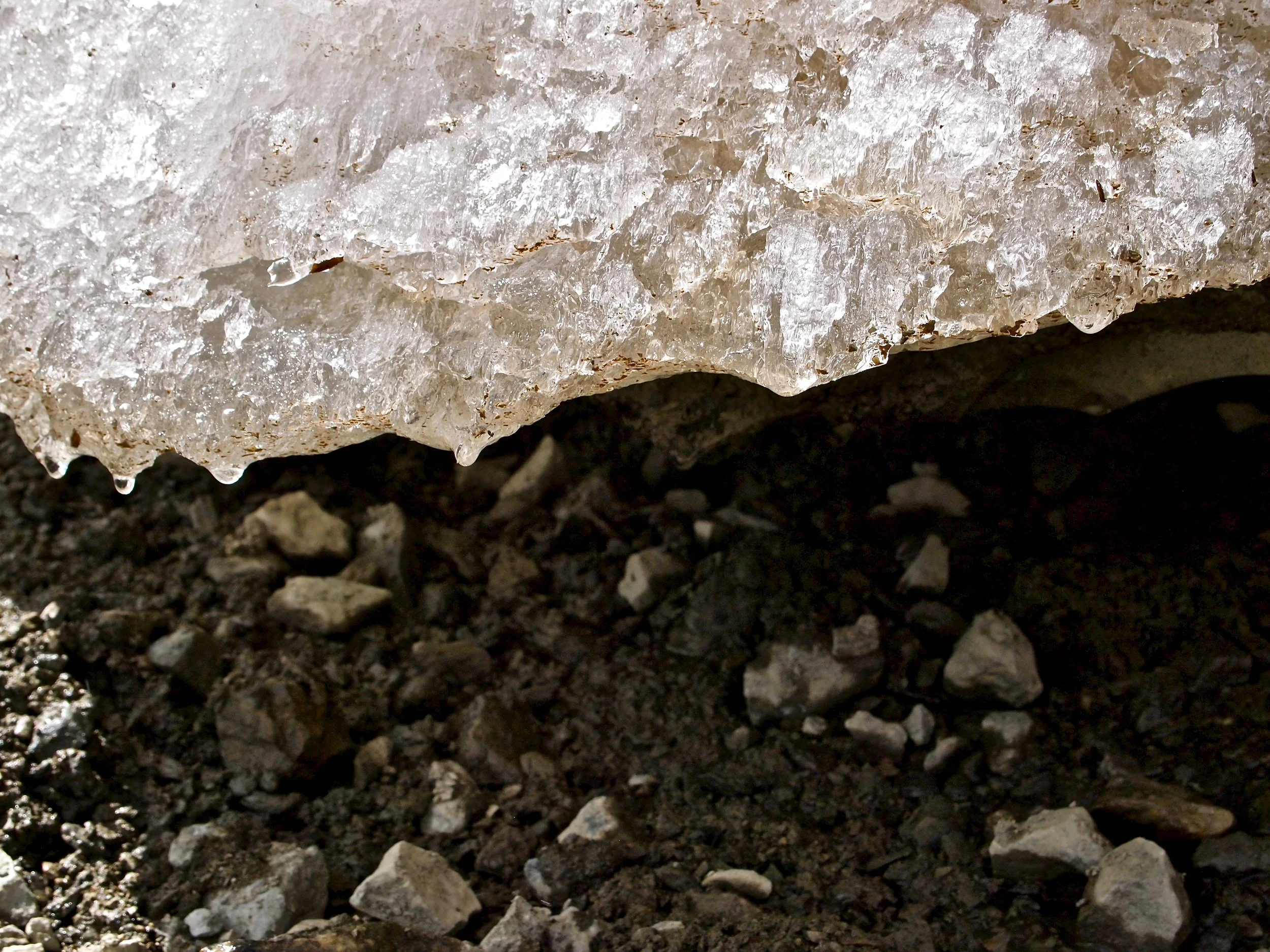 Ice melting from the Tianshan Number 1 Glacier in Xinjiang, China. Photo: (C) Remko Tanis
