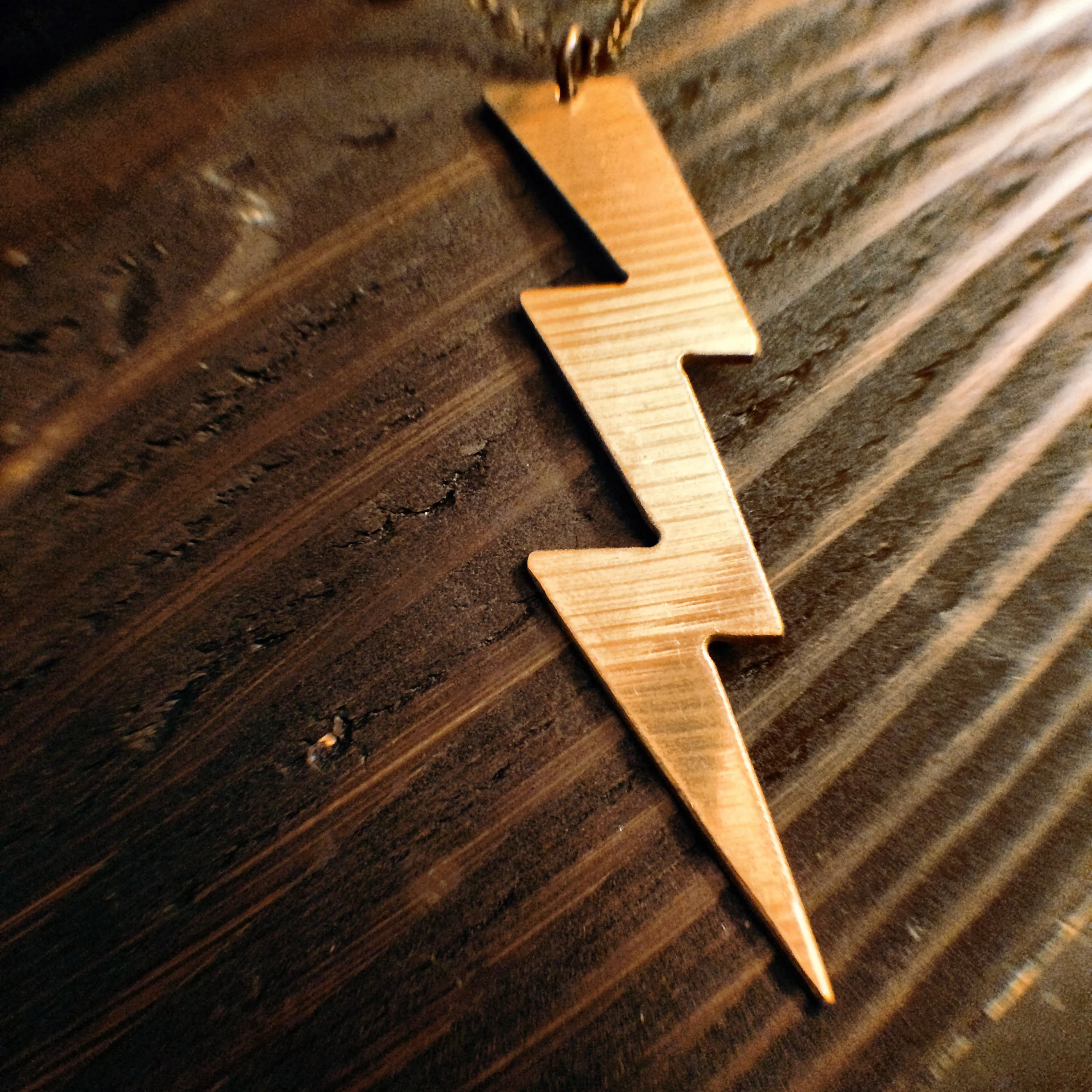 AC DC Necklaces made of Recycled Cymbals