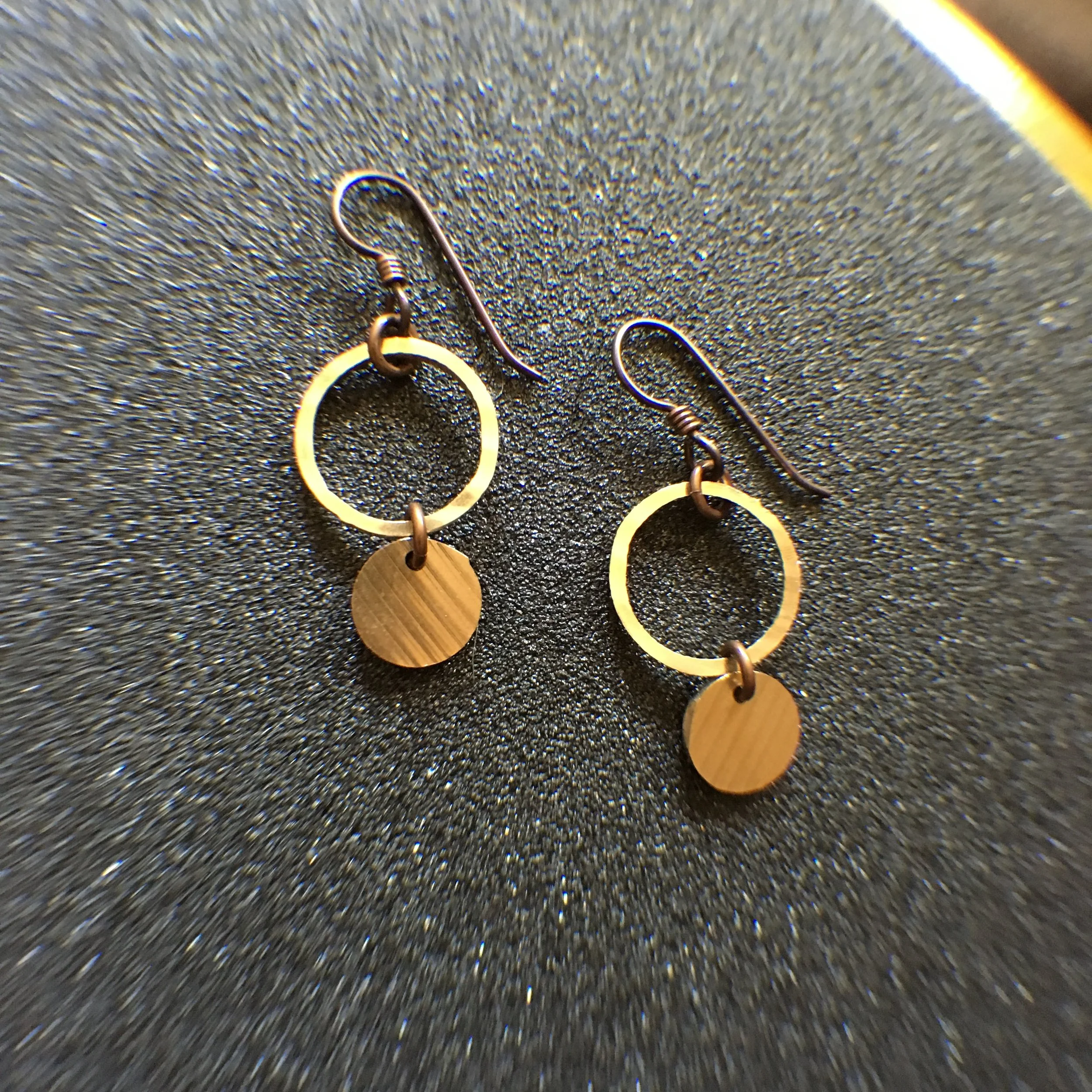 Earrings Made from Cymbals