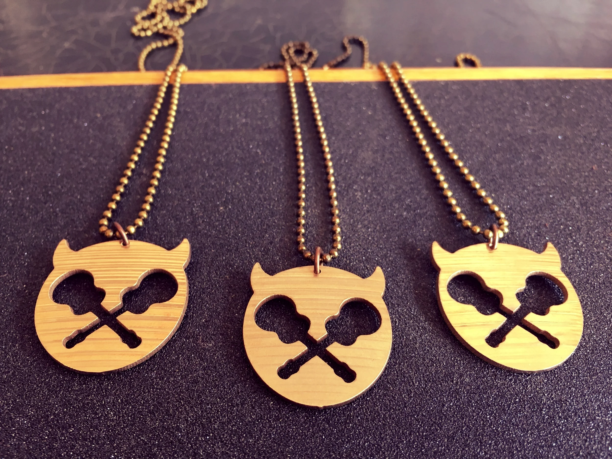 Robert Johnson Necklaces made of Recycled Cymbals