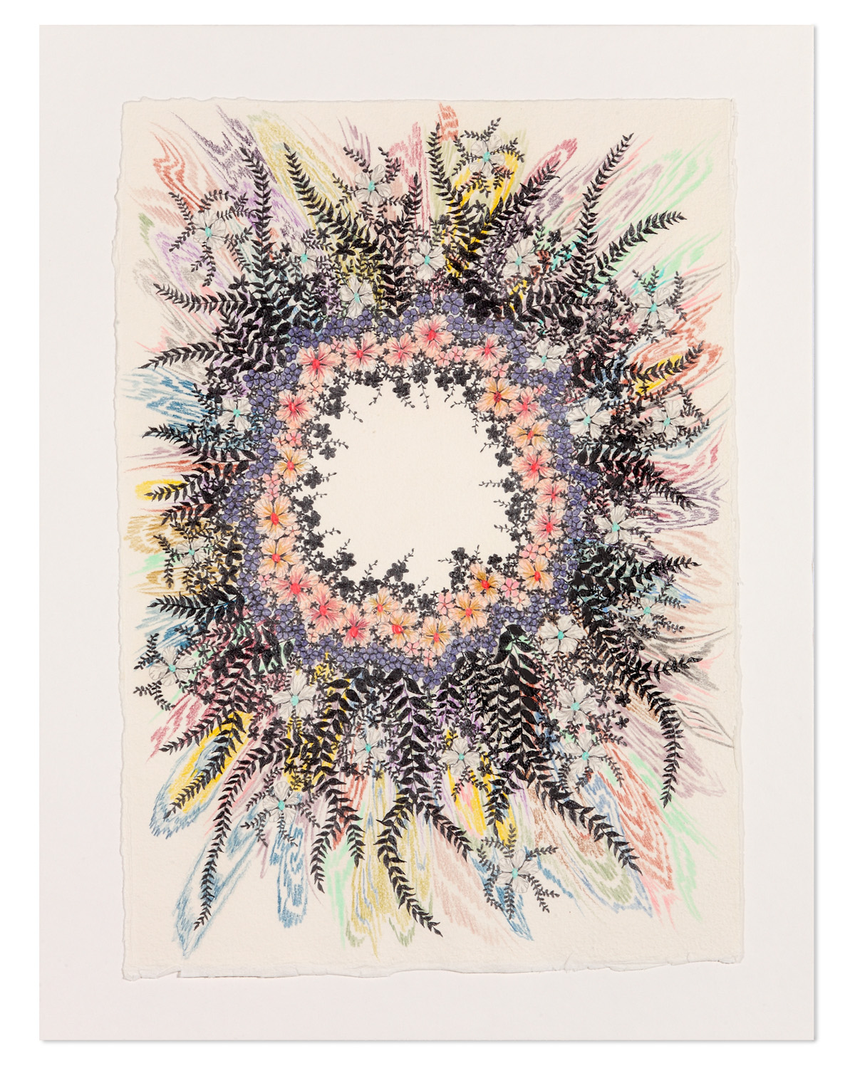 Darkscape - 13.5" x 9.5" - colored pencil and graphite on paper. 