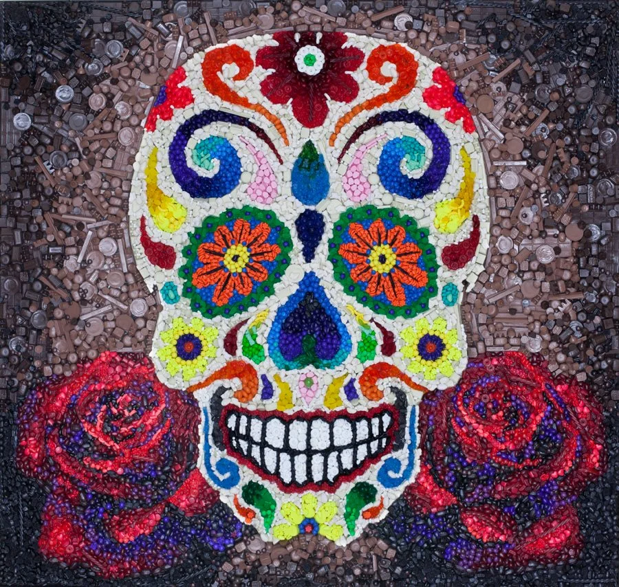 "Sweet Death" 33,000 individually hand cast candies - 66" x 66"