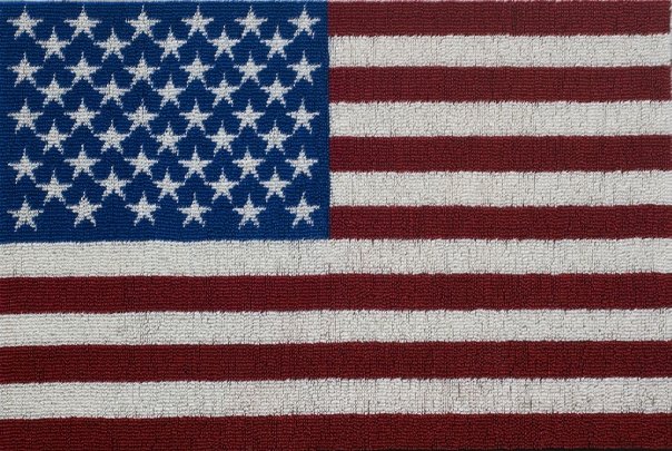 “Flag” 44,450 hand cast urethane army men 6’ wide x 4’ tall x 1" deep