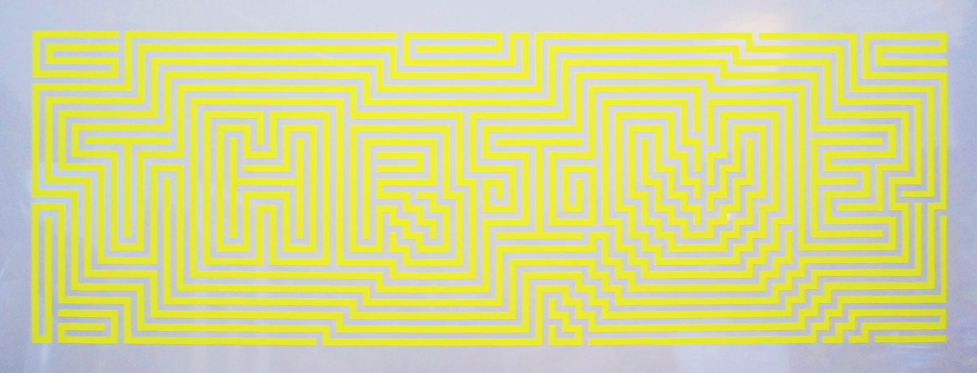 “The Practice of Self Truth" 18" x 47" Spray paint on aluminum