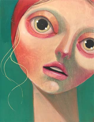  “That Itsy Bitsy Speedo Though” - oil on wood 9 x 12 in. 2016