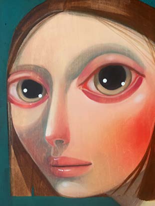  “Miss Sophie At The Seashore” - oil on wood 9 x 12 in. 2016