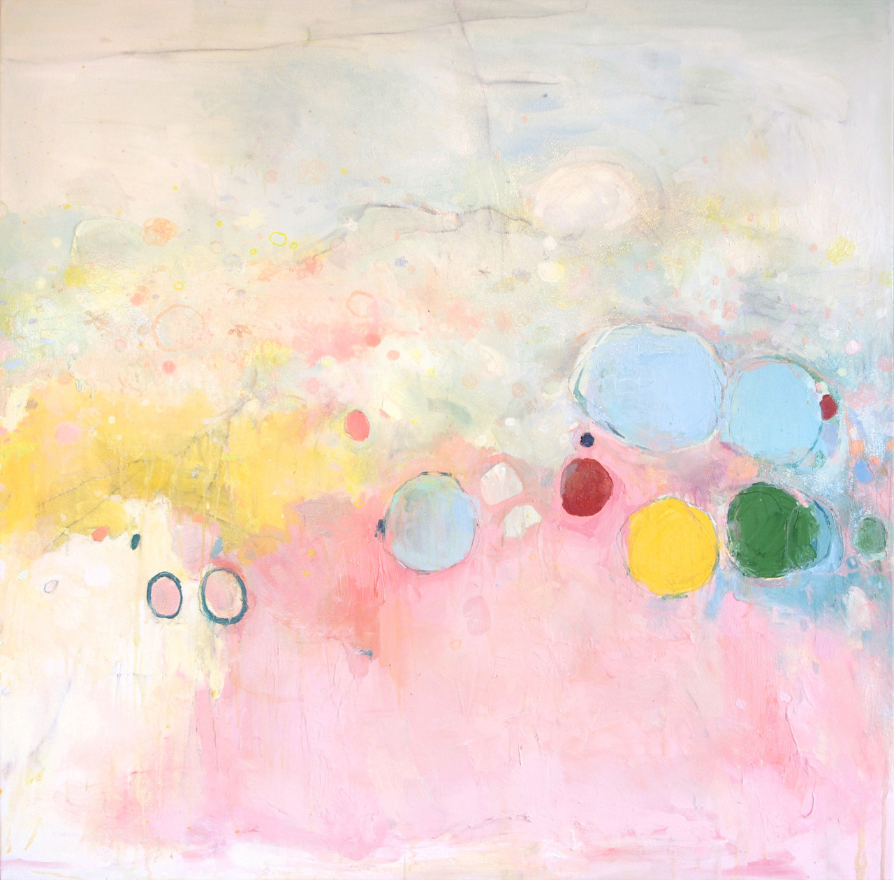  Don’t Be Sad (#58), 2016 - Oil on canvas, 40” x 40”