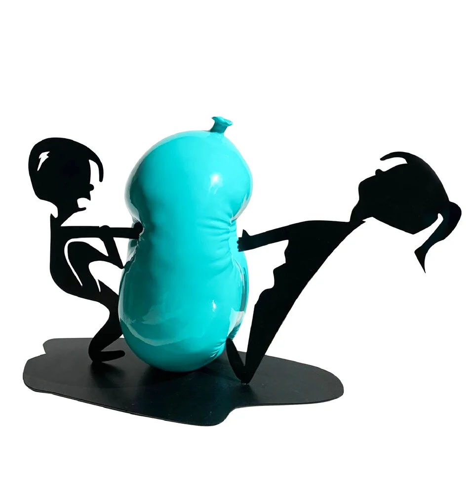 Crush on you - Steel and resin Sculpture - 23 x 9 in.