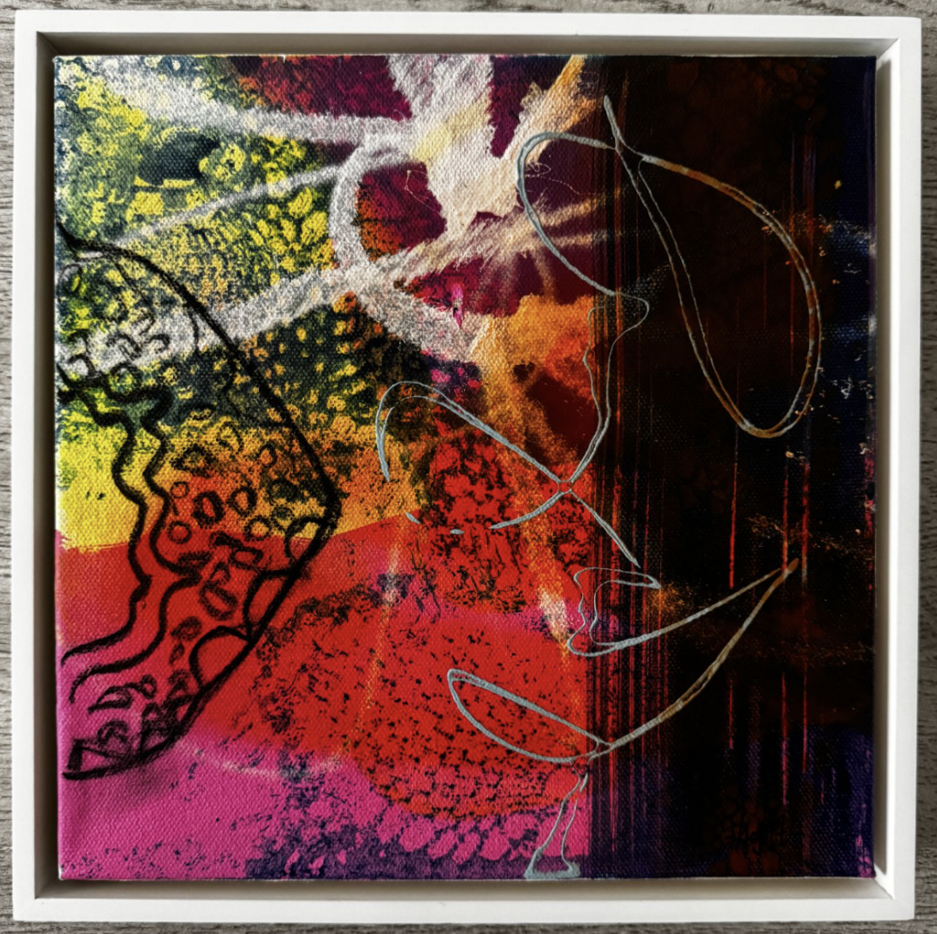LUMINOUS 1, 10"x10", mixed media on canvas