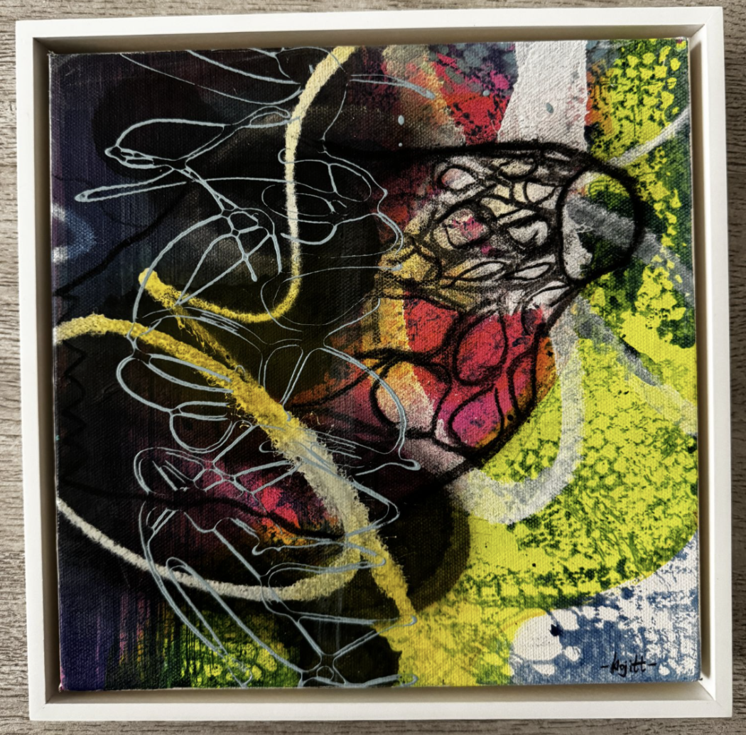 LUMINOUS 2, 10"x10", mixed media on canvas