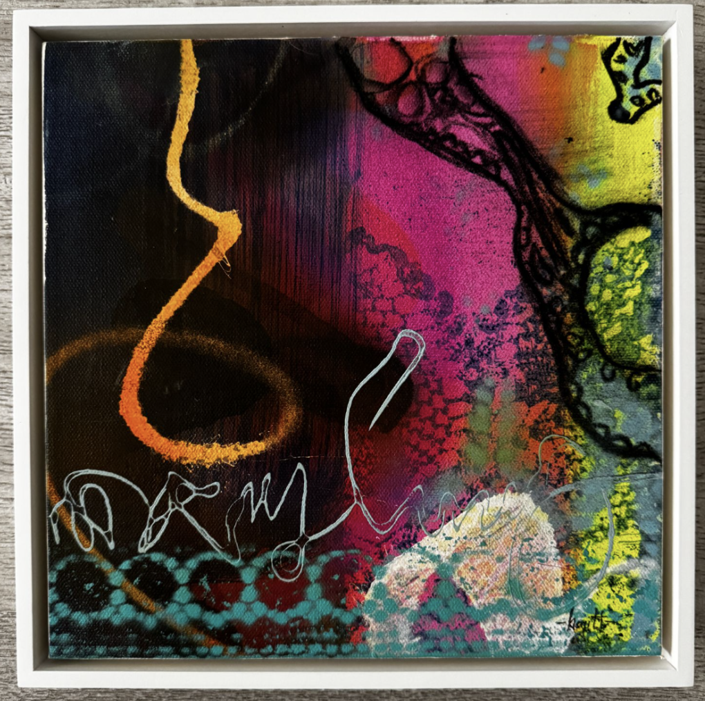 LUMINOUS 3, 10"x10", mixed media on canvas