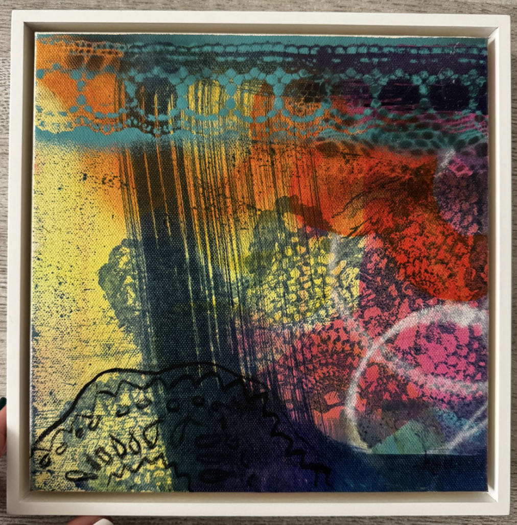LUMINOUS 4, 10"x10", mixed media on canvas