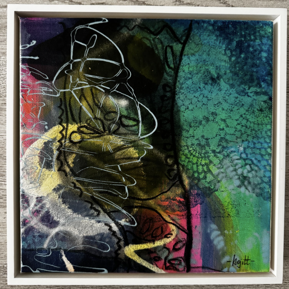 LUMINOUS 5, 10"x10", mixed media on canvas