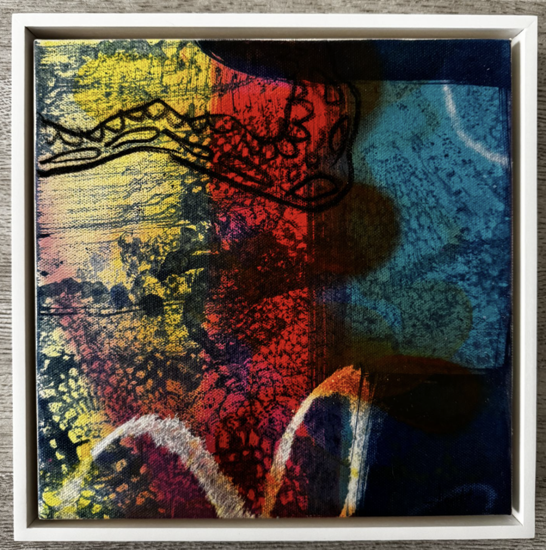 LUMINOUS 6, 10"x10", mixed media on canvas