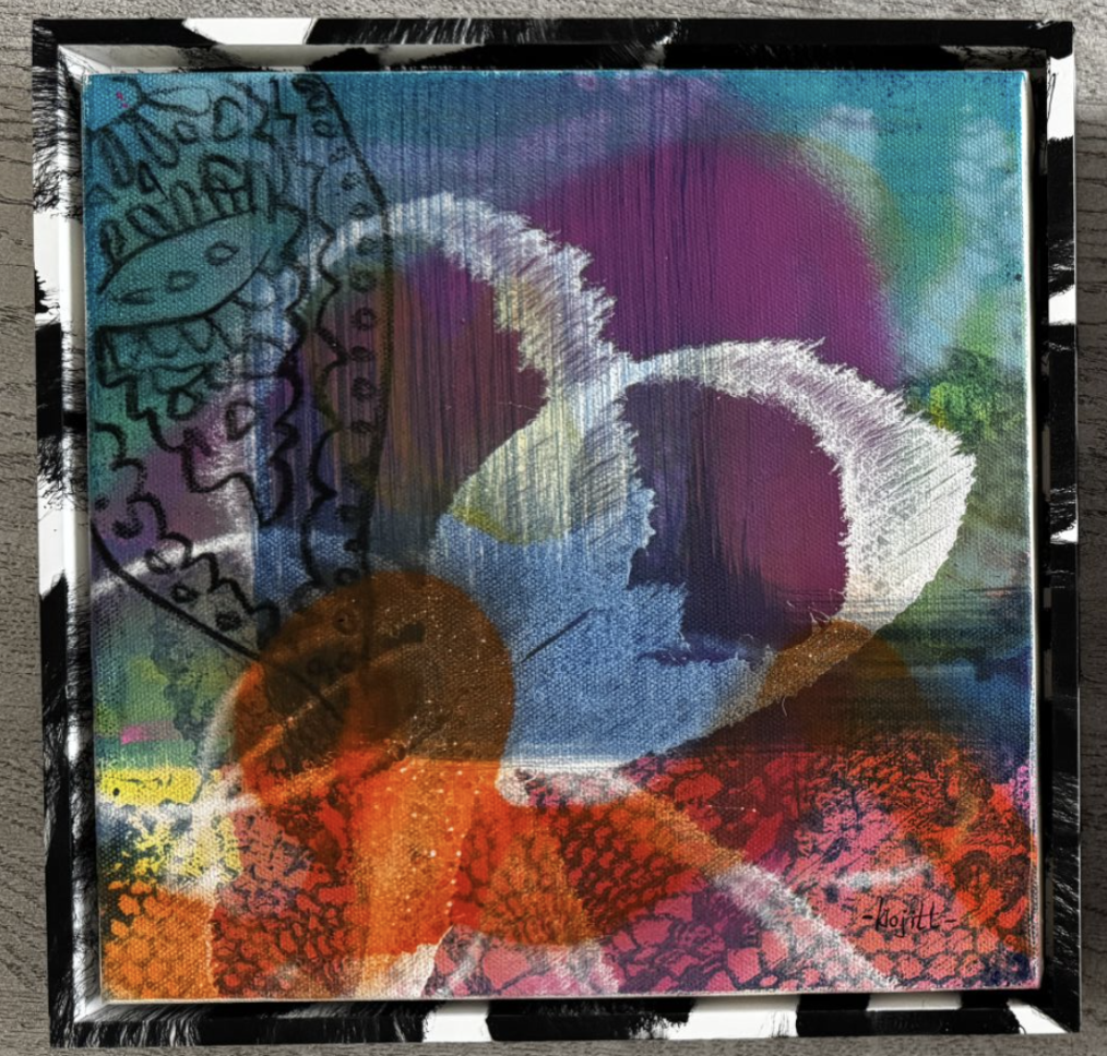 LUMINOUS 8, 10"x10", mixed media on canvas