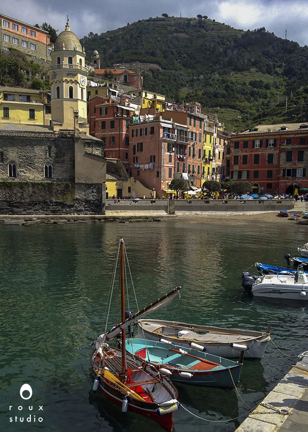 boats in the harbor, vernazza cinque terre, italy | april 2014