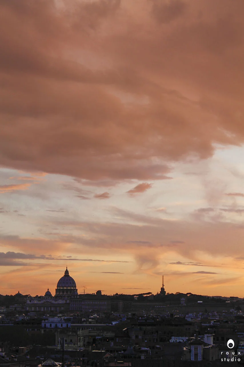 sunset from giardino degli aranci rome, italy | april 2014