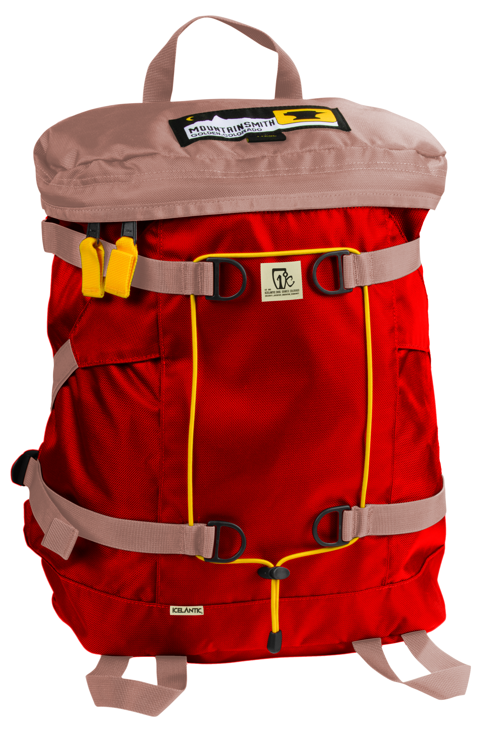 Mountainsmith & Icelantic Skis: Collaboration This pack begs for a day of skiing or riding around a resort looking for hot tubs and high-fives. Icelantic approached Mountainsmith to create a pack for their 5280 Collection, a new line of apparel and gear. It has a lot of straps. Made in Minnesota $149 mountainsmith.com