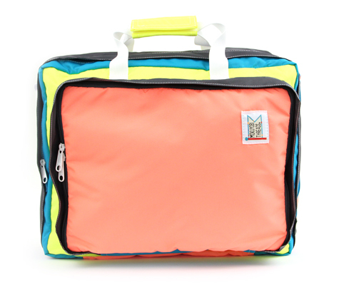 Mokuyobi Threads: The Bedford This pack loves the city life. It's a carry-on for your flight or a hike in the woods. The bright color versions are great for high-visibility biking in the city. It's a three-way transformable backpack. The backpack straps unclip and tuck inside the back compartment. There's a hidden side strap that can be taken out and clipped so it can be worn as a messenger-style bag or it can simply be carried by the tote handles as a briefcase. Made in California $114 MokuyobiThreads.com