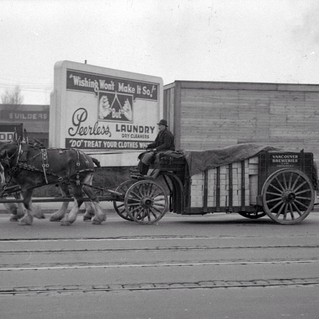 The Vancouver Breweries Delivery Wagon, 1942
