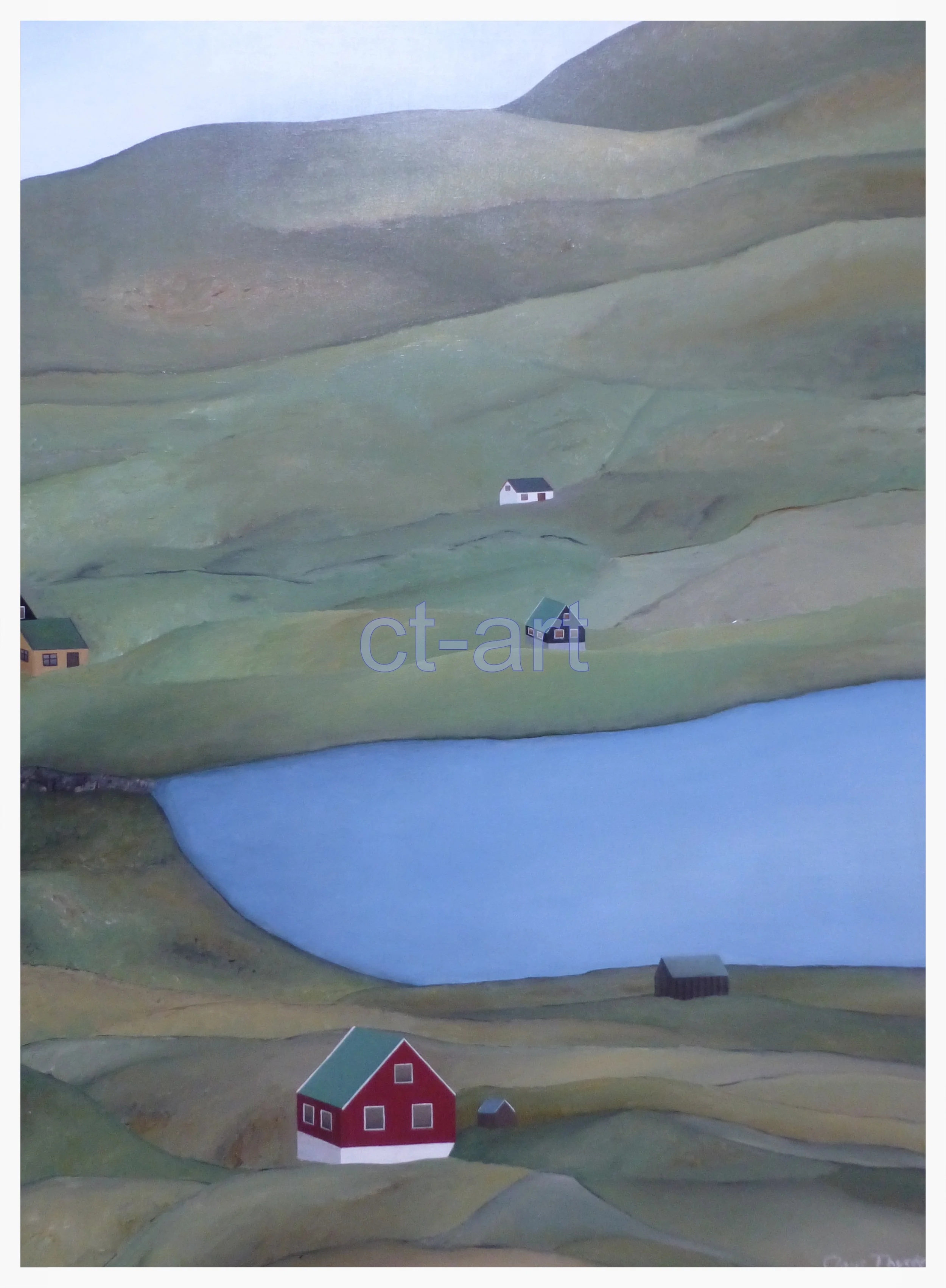 Skalavik med fjord - 110 x 80 cm