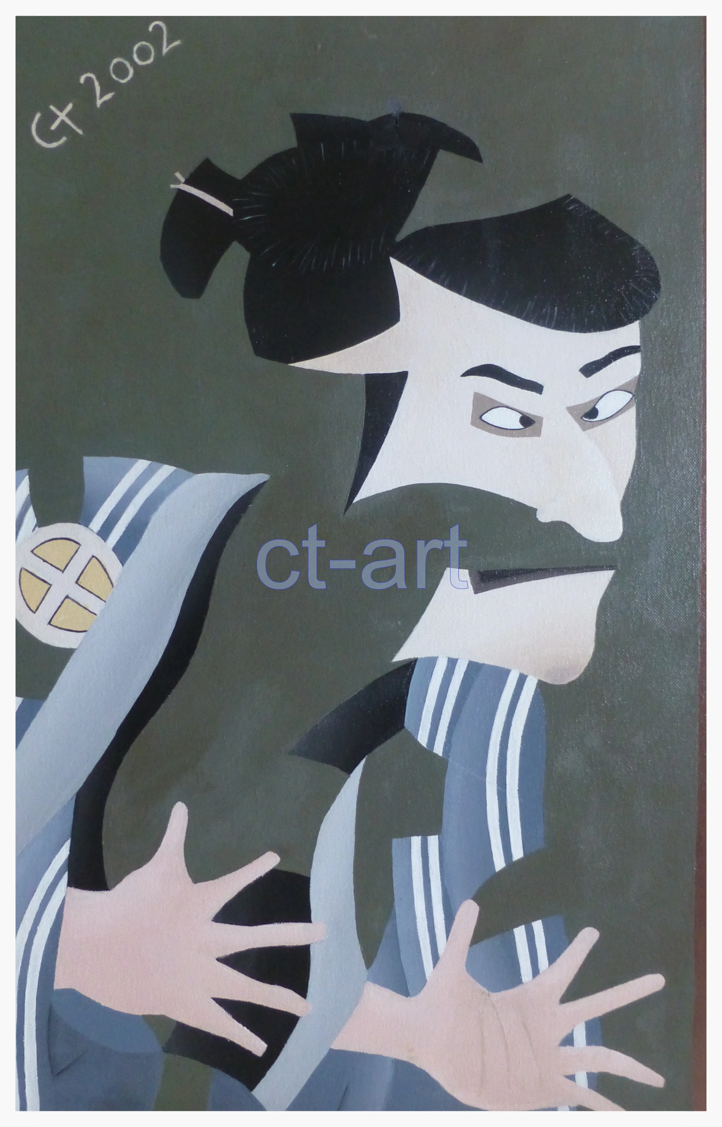 Kabukiportrætter nr. 8 - 60 x 40 cm