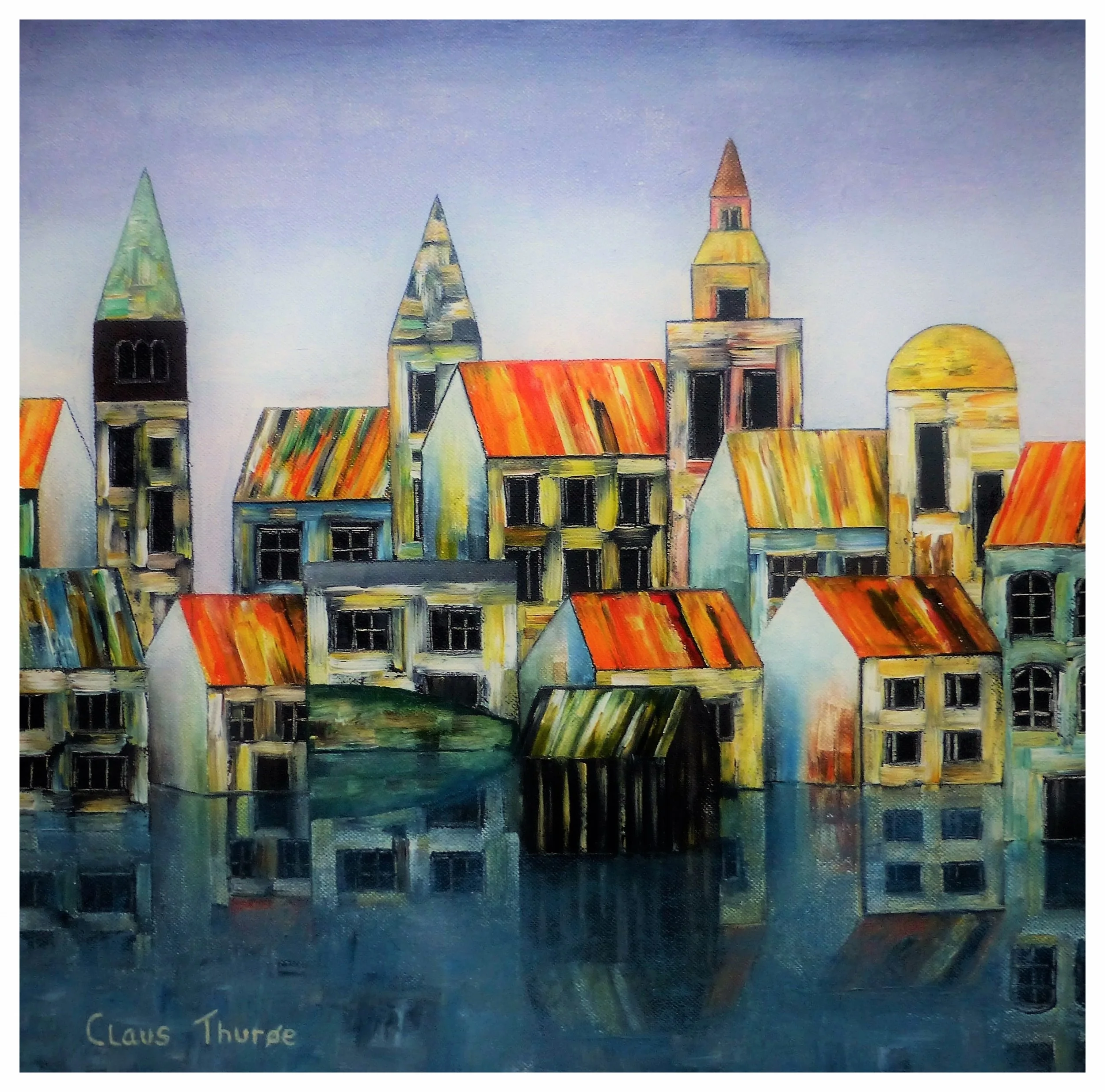 Purple Sky - 40 x 40 cm