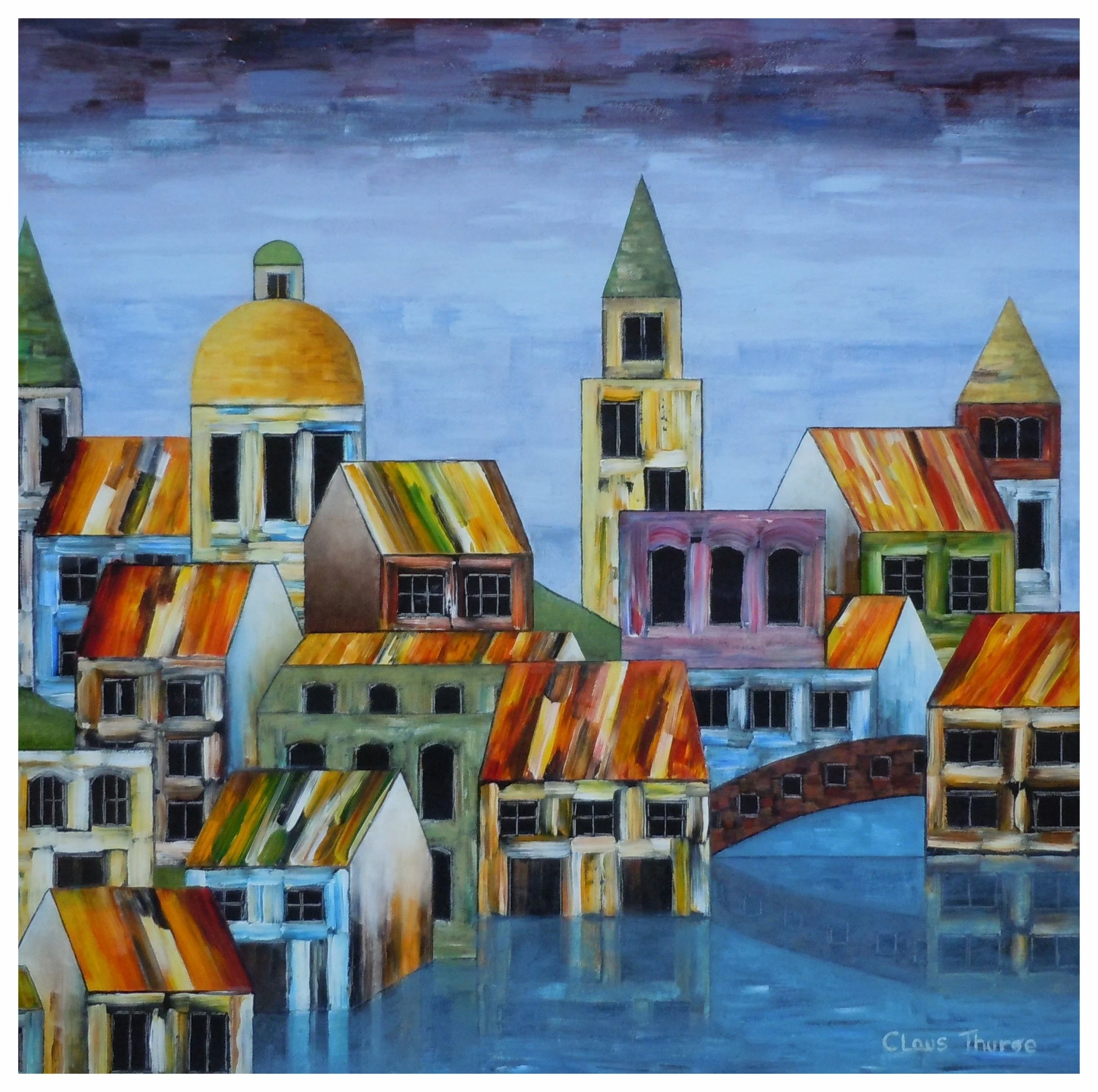 Purple Sky - 60 x 60 cm