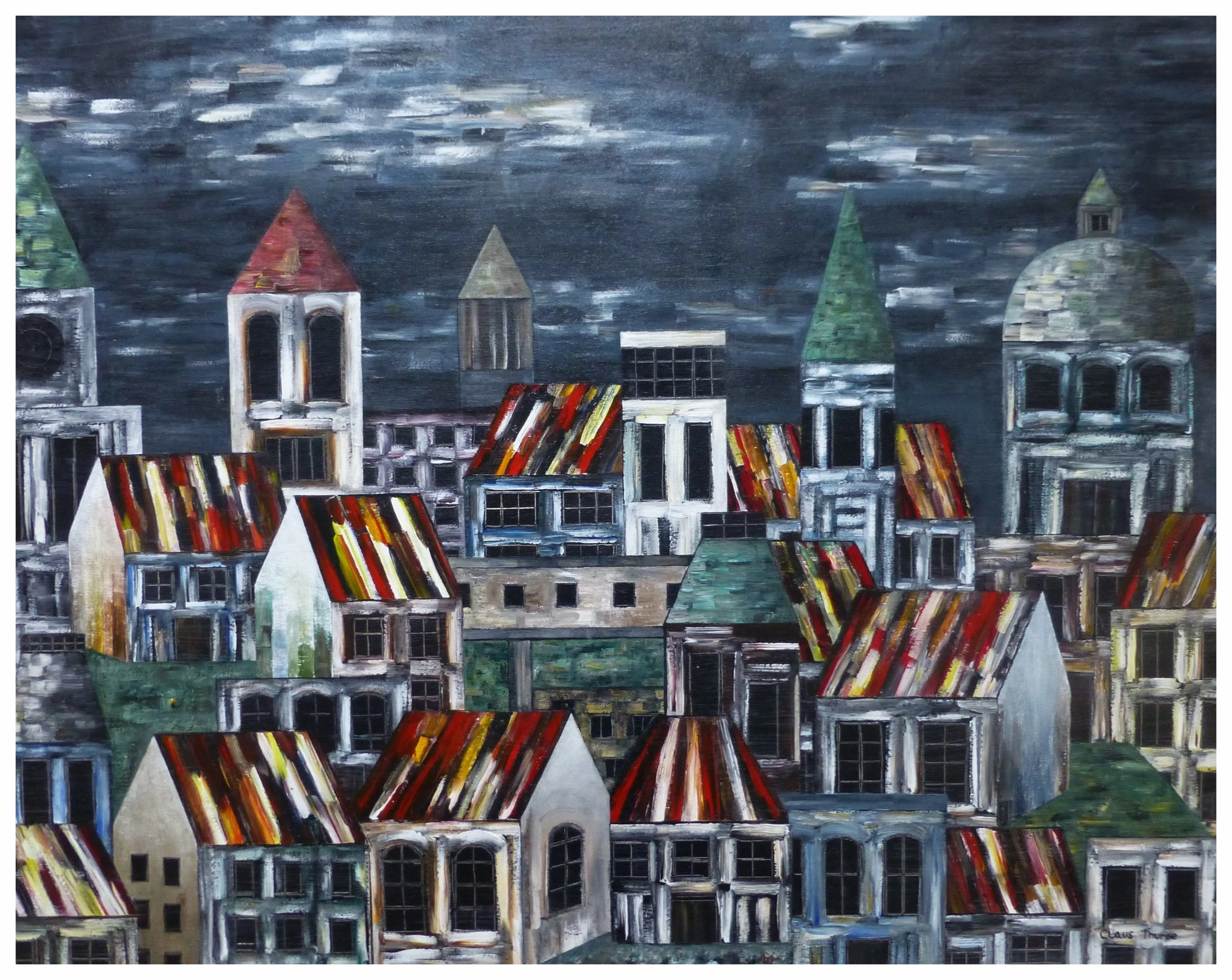 Night View - 100 x 100 cm