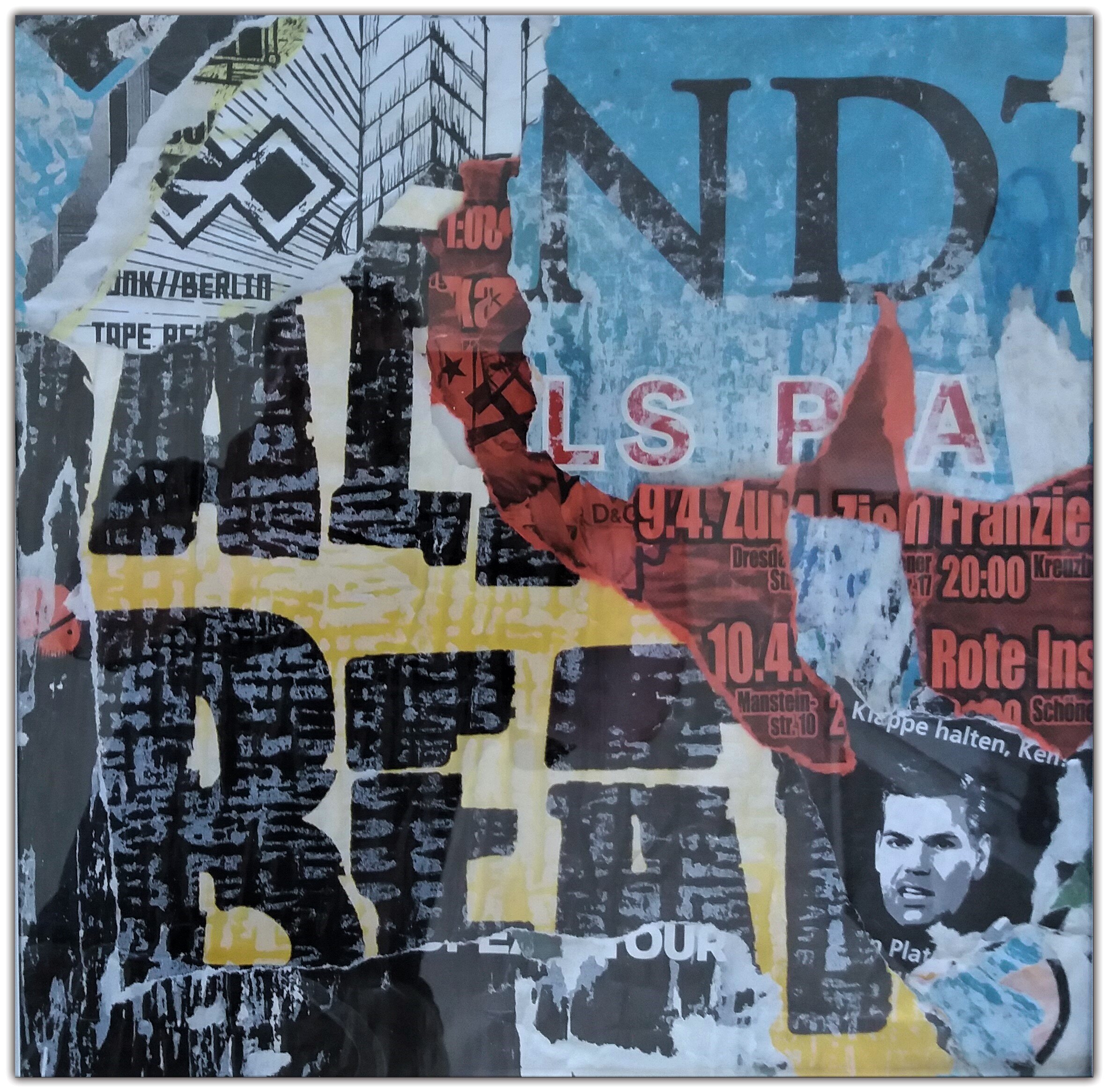 Street Poster Art - Berlin 2020 No. 6. - 32 x 32 cm