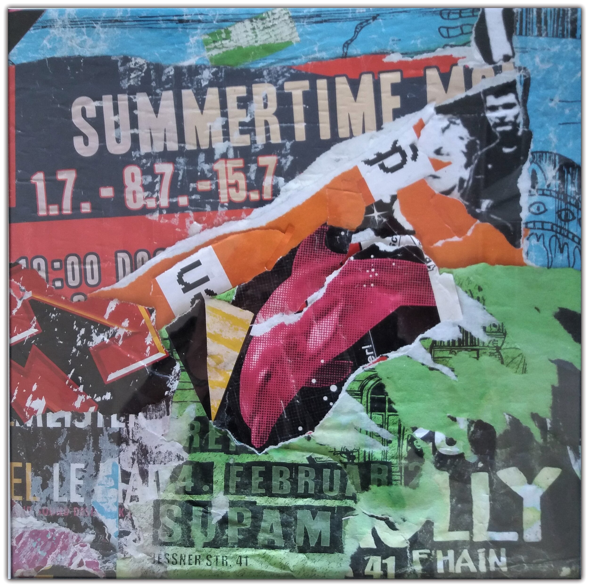 Street Poster Art - Berlin 2020 No 7. - 32 x 32 cm