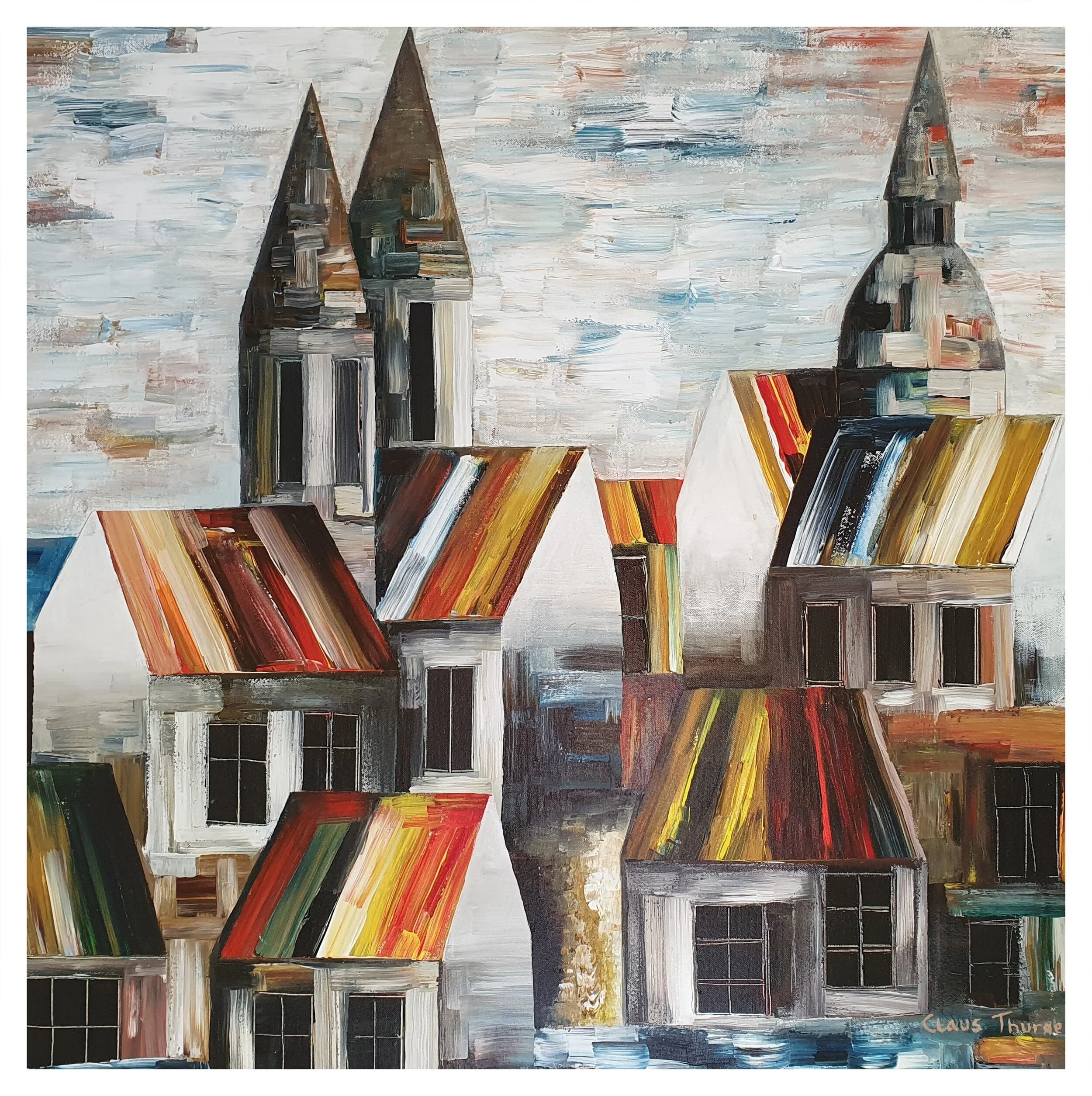 De 3 tårne - 80 x 80 cm