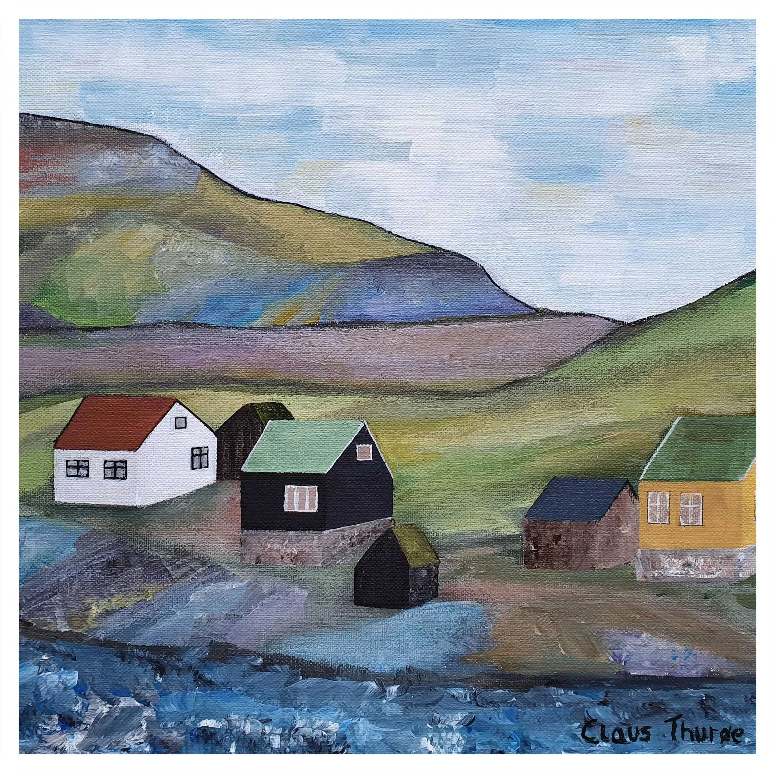 Husene i vigen - 30 x 30 cm