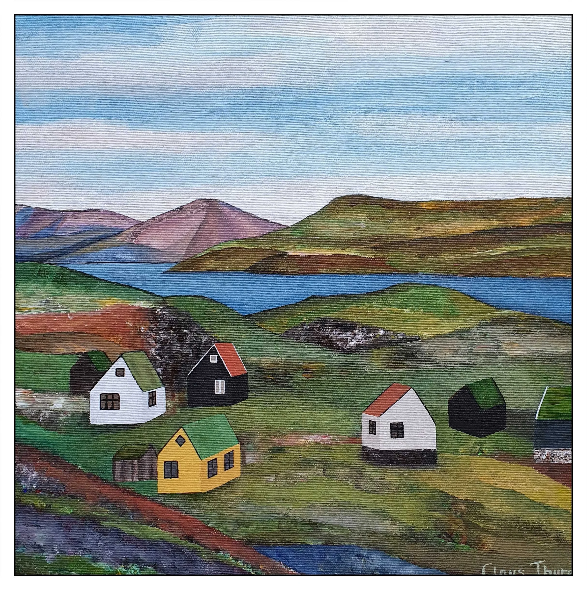 Landskab - 40 x 40 cm