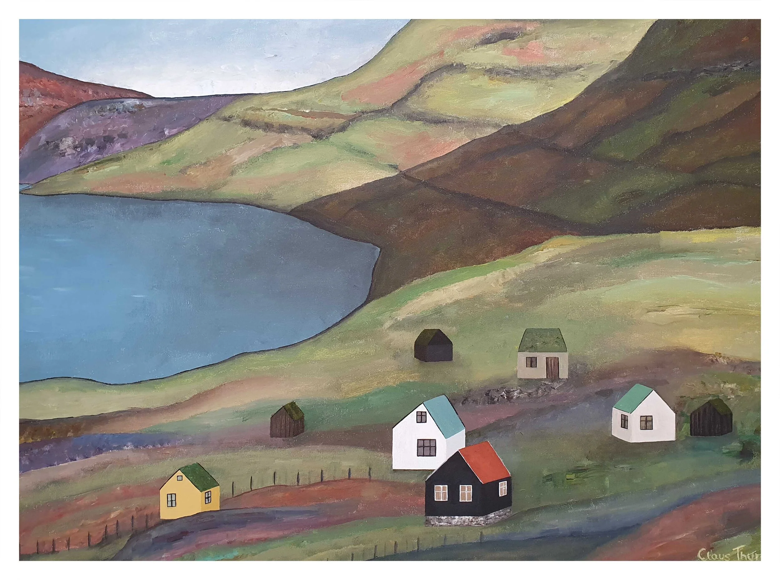 Aftenlandskab - 80 x 60 cm