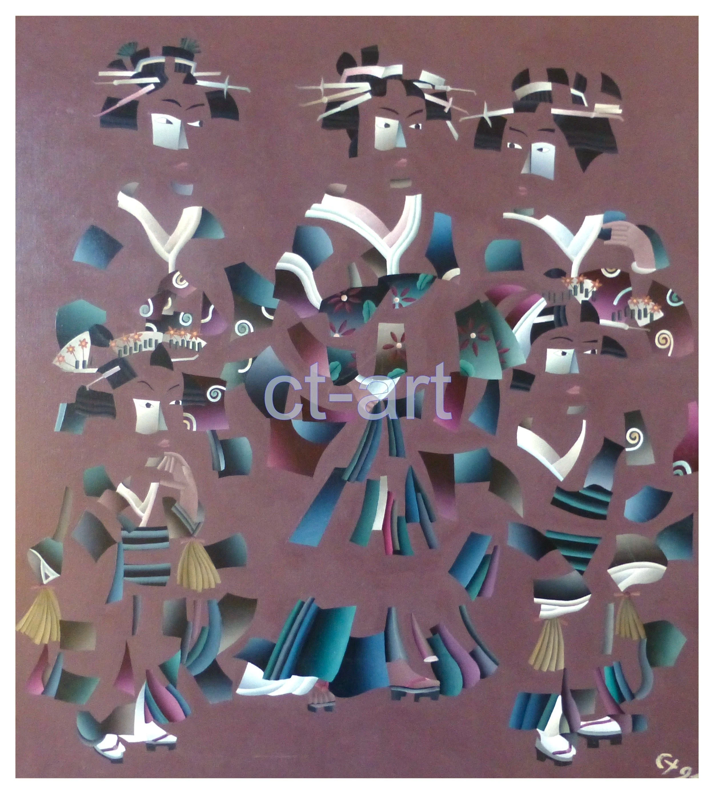 Teiko med følge - 100 x 95 cm - 500 kr