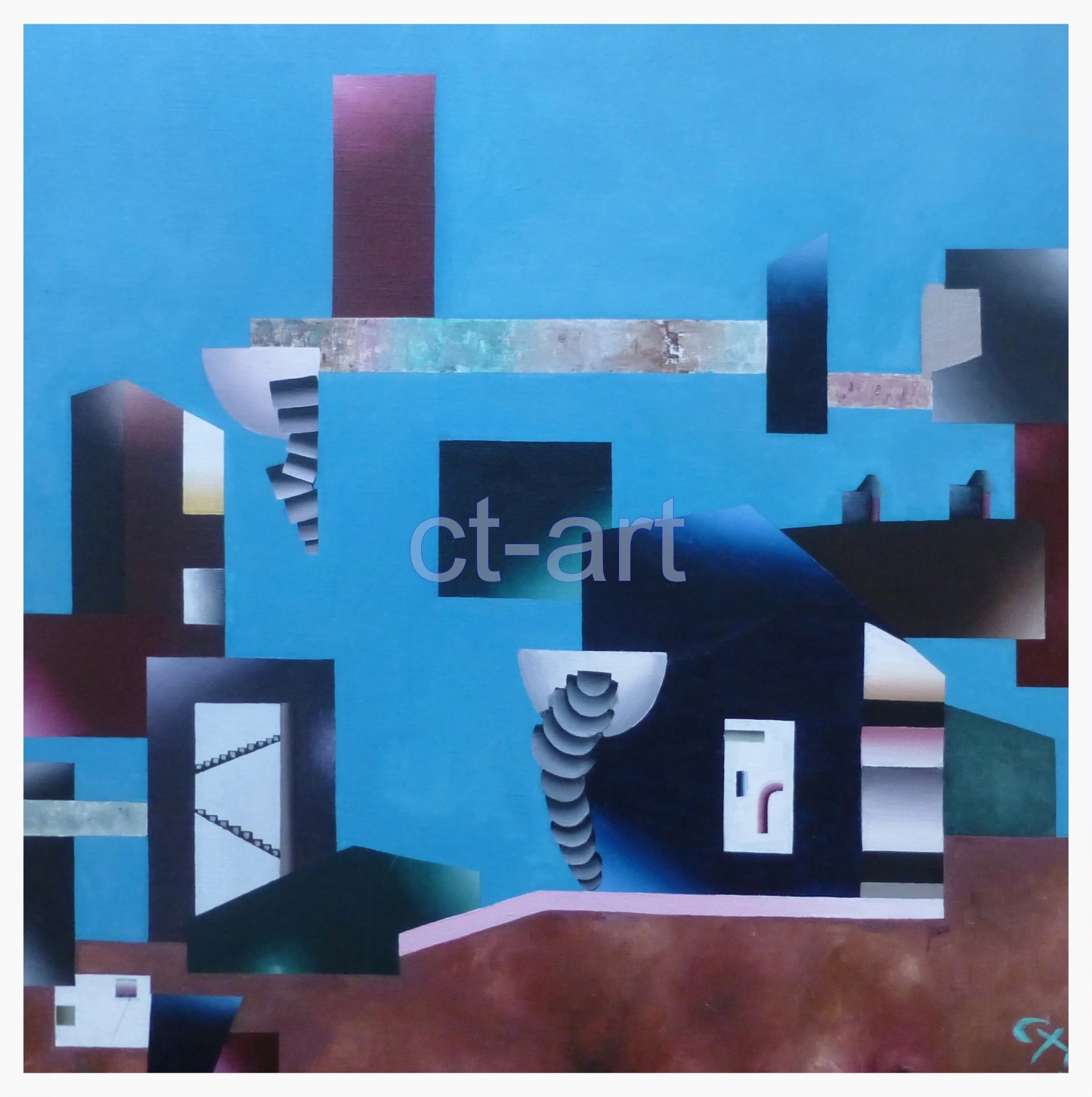 Uden titel II - 90 x 90 cm - 500 kr.