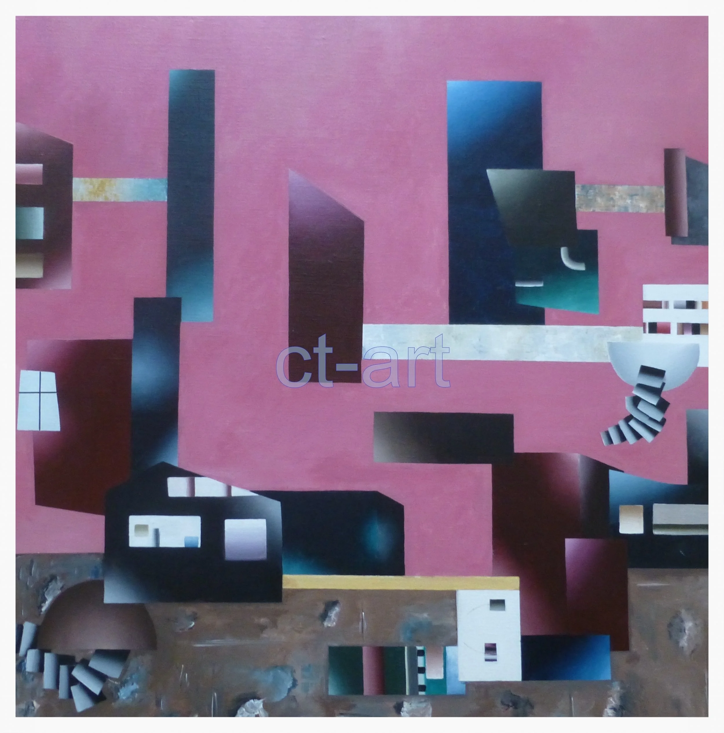 Uden titel I - 90 x 90 cm - 500 kr.