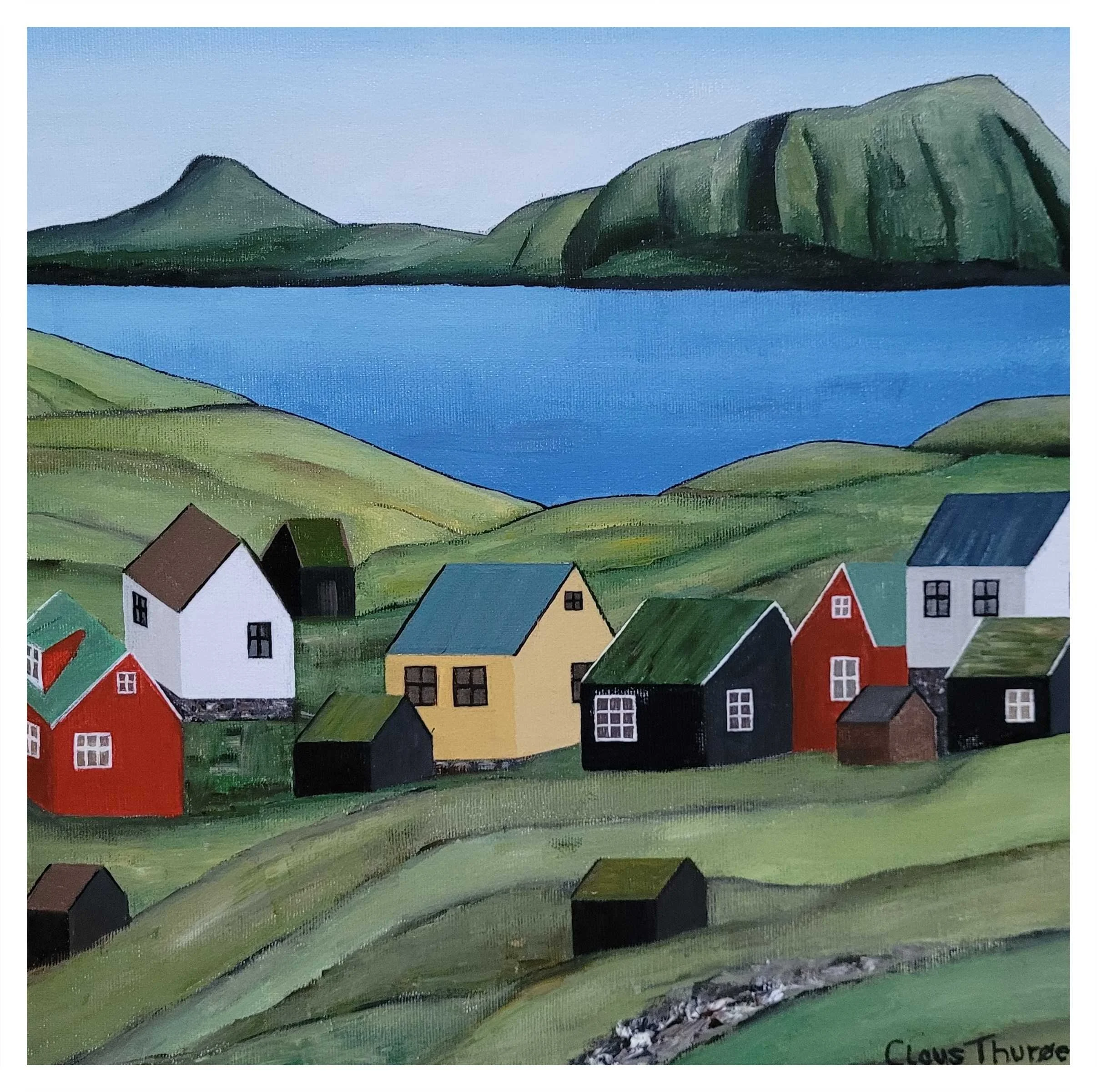 Fjorden - 40 x 40 cm