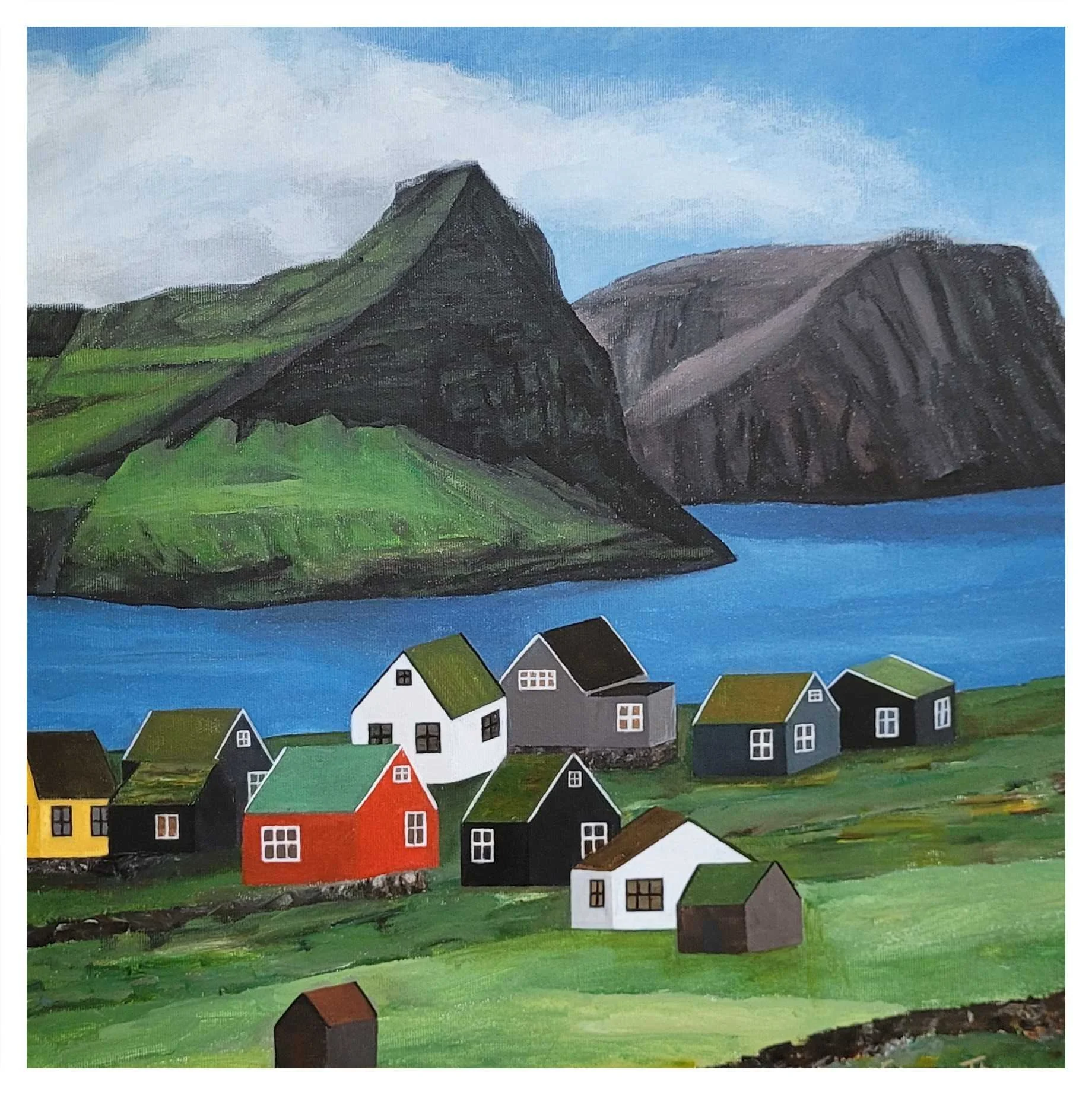 To Bjerge - 50 x 50 cm