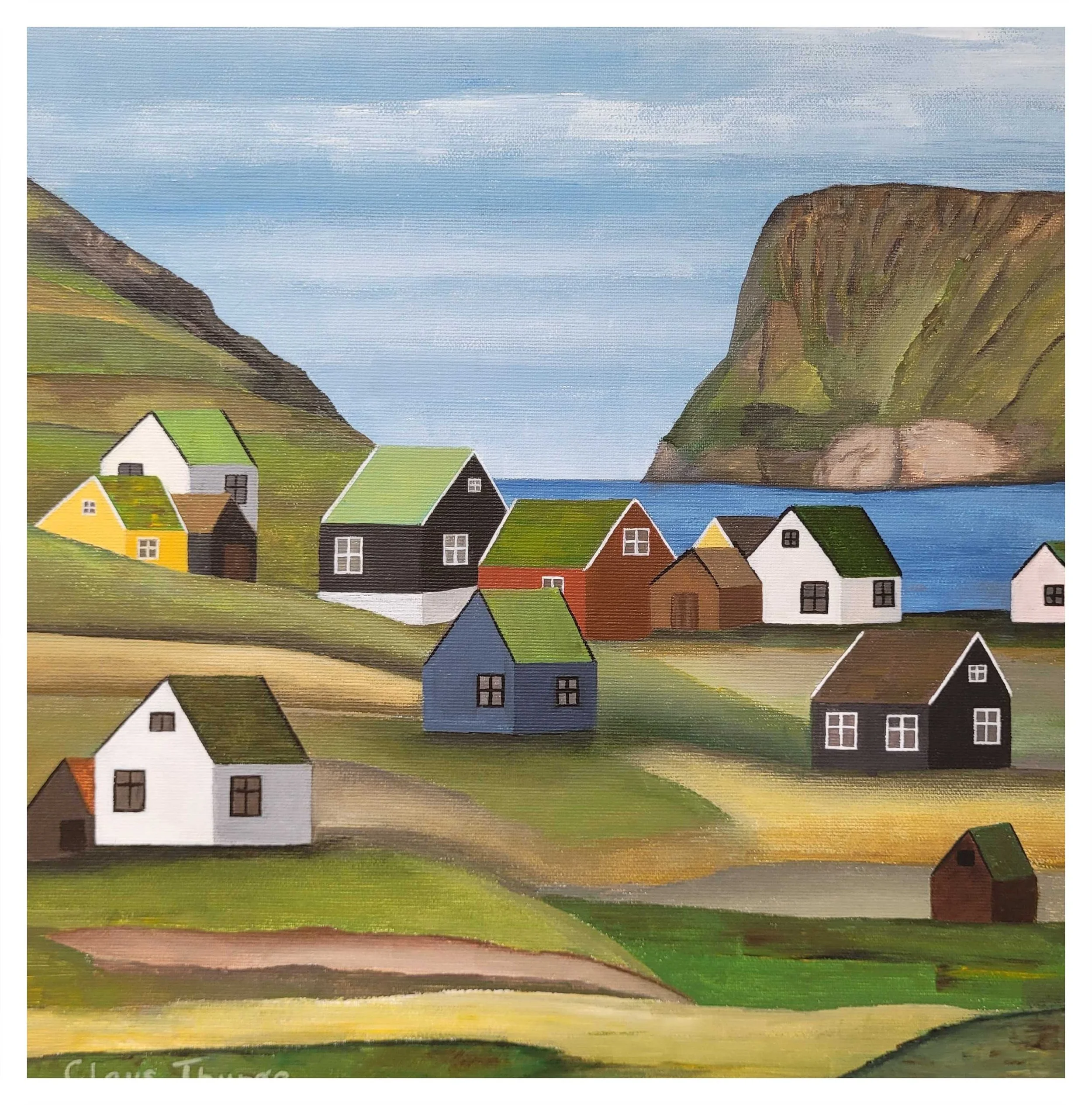 Fjorden - 40 x 40 cm