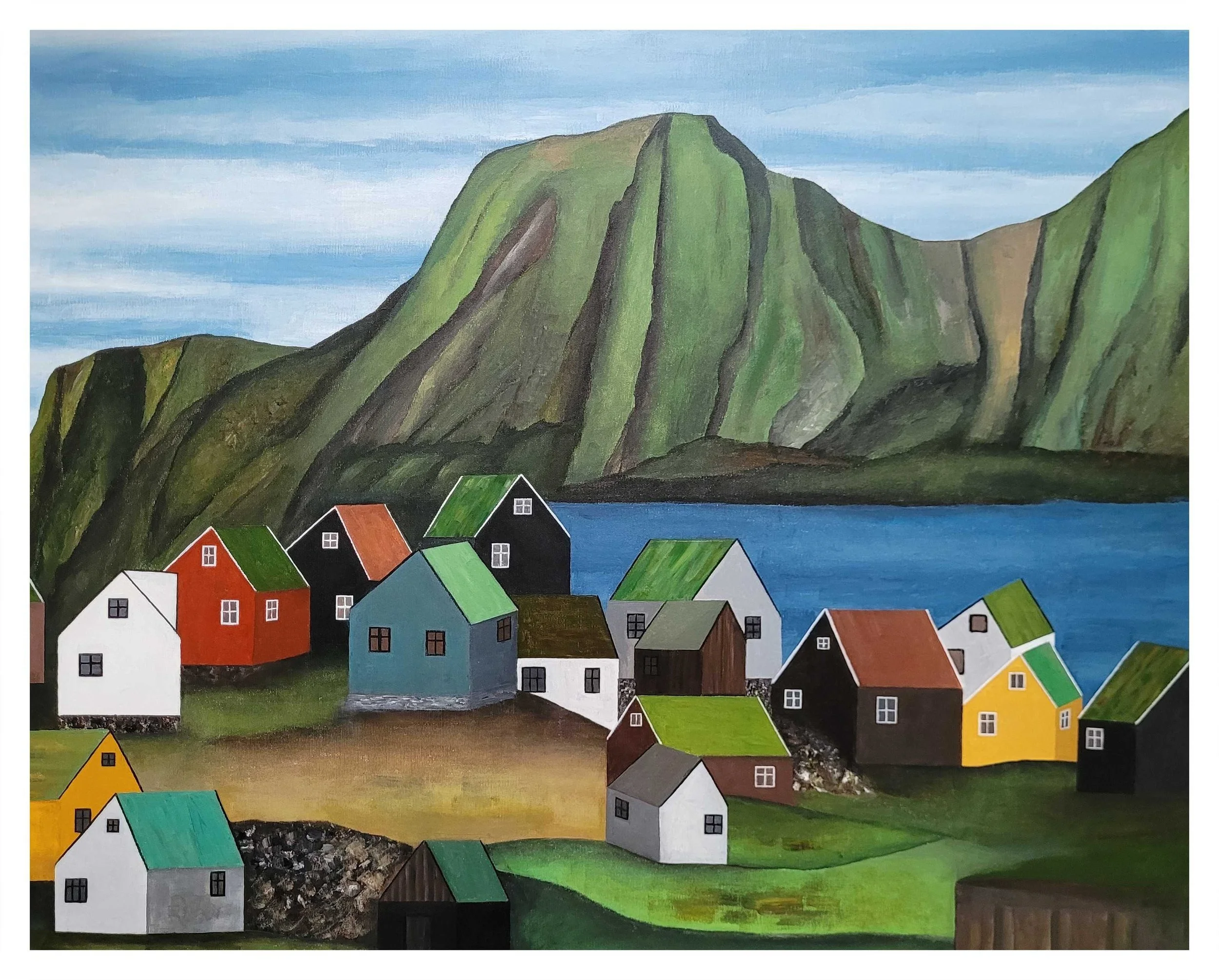 Himlen og Klipperne - 100 x 80 cm