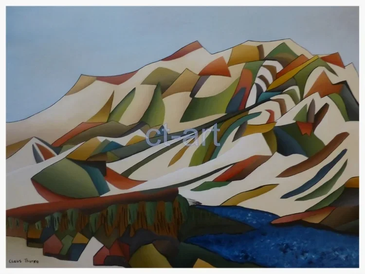 Bjergene - 80 x 60 cm