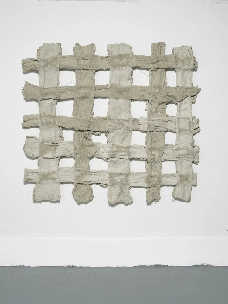 Extent 2011 Cloth, mortar, thread 140 x 127 x 10 cm / 55.1 x 50 x 3.9 in
