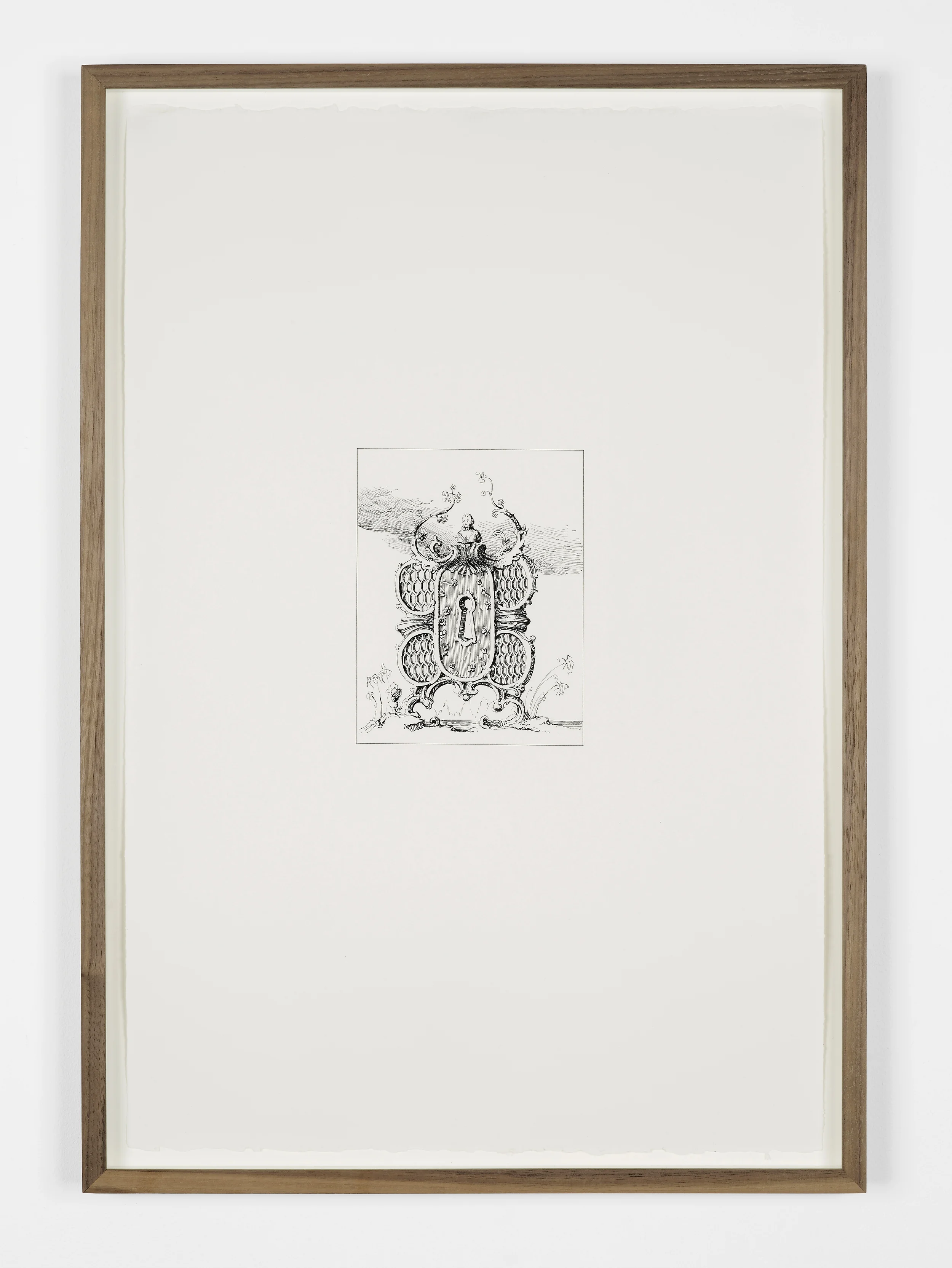 Gilded Keyholes 2013 Ink on paper 61.7 x 47 cm / 24.2 x 18.5 in framed 