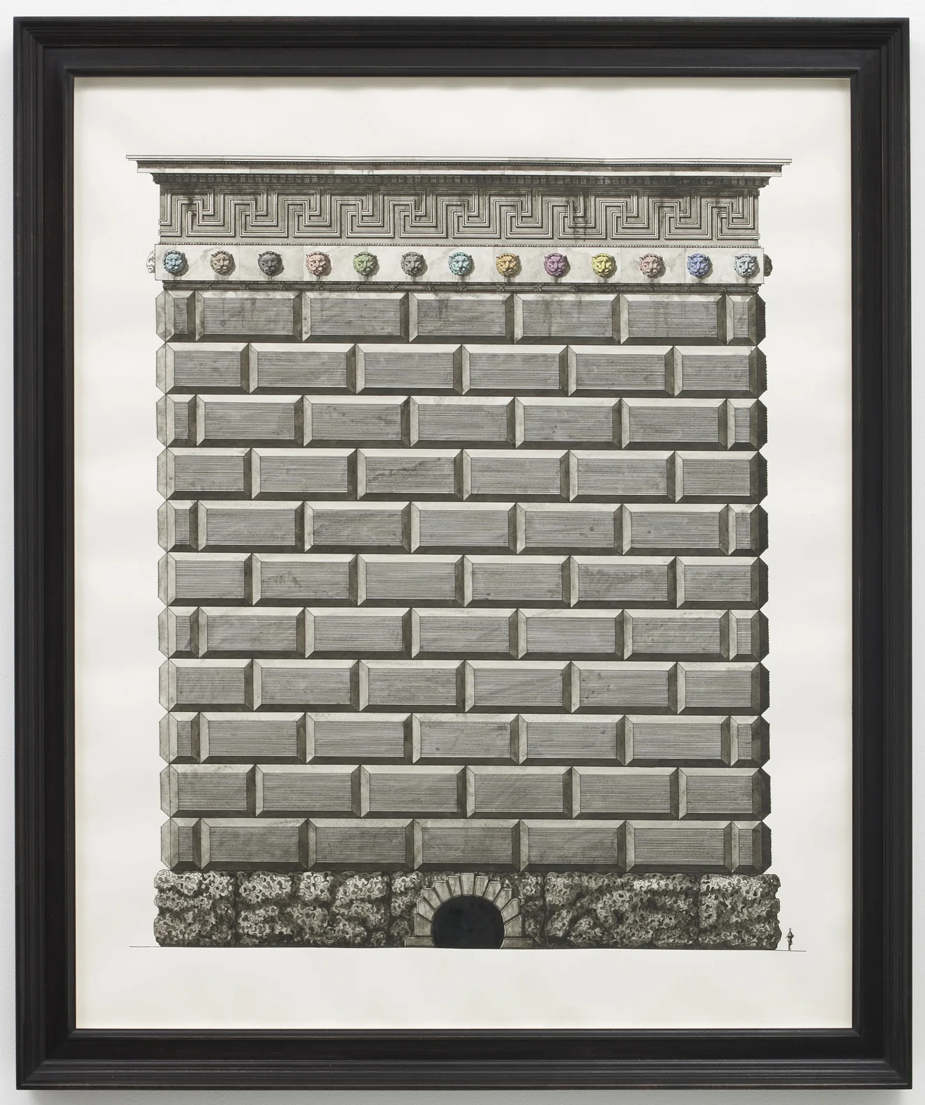 Grand Arch in Lugubrious Style 2013 Ink and watercolour on paper 100 x 83.5 cm / 39.3 x 32.8 in framed