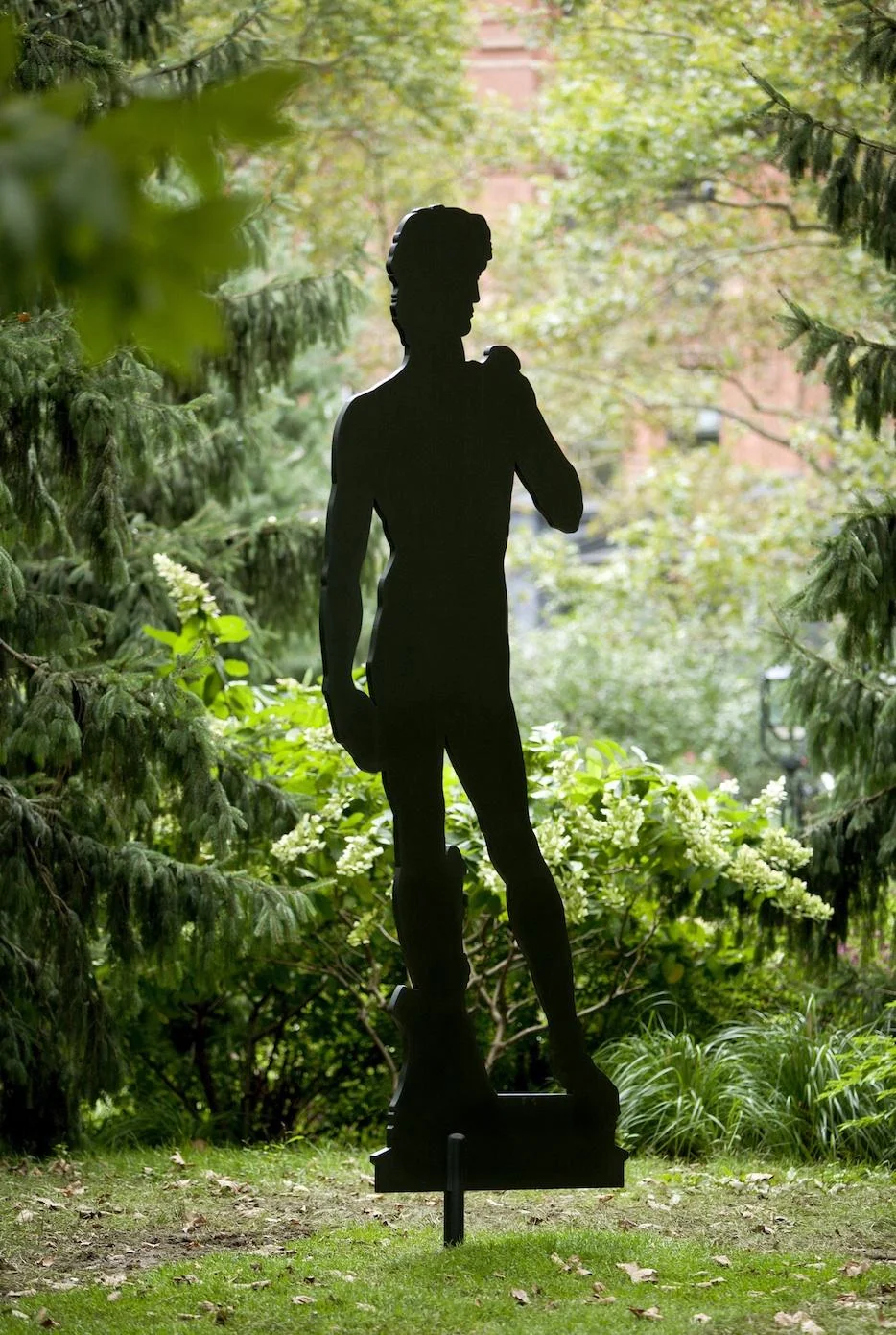 Sculpture Silhouette (Michelangelo “David”, 1504 2009 aluminium and polyurethane 114.45 x 46.19 in / 290.73 x 117.32 cm