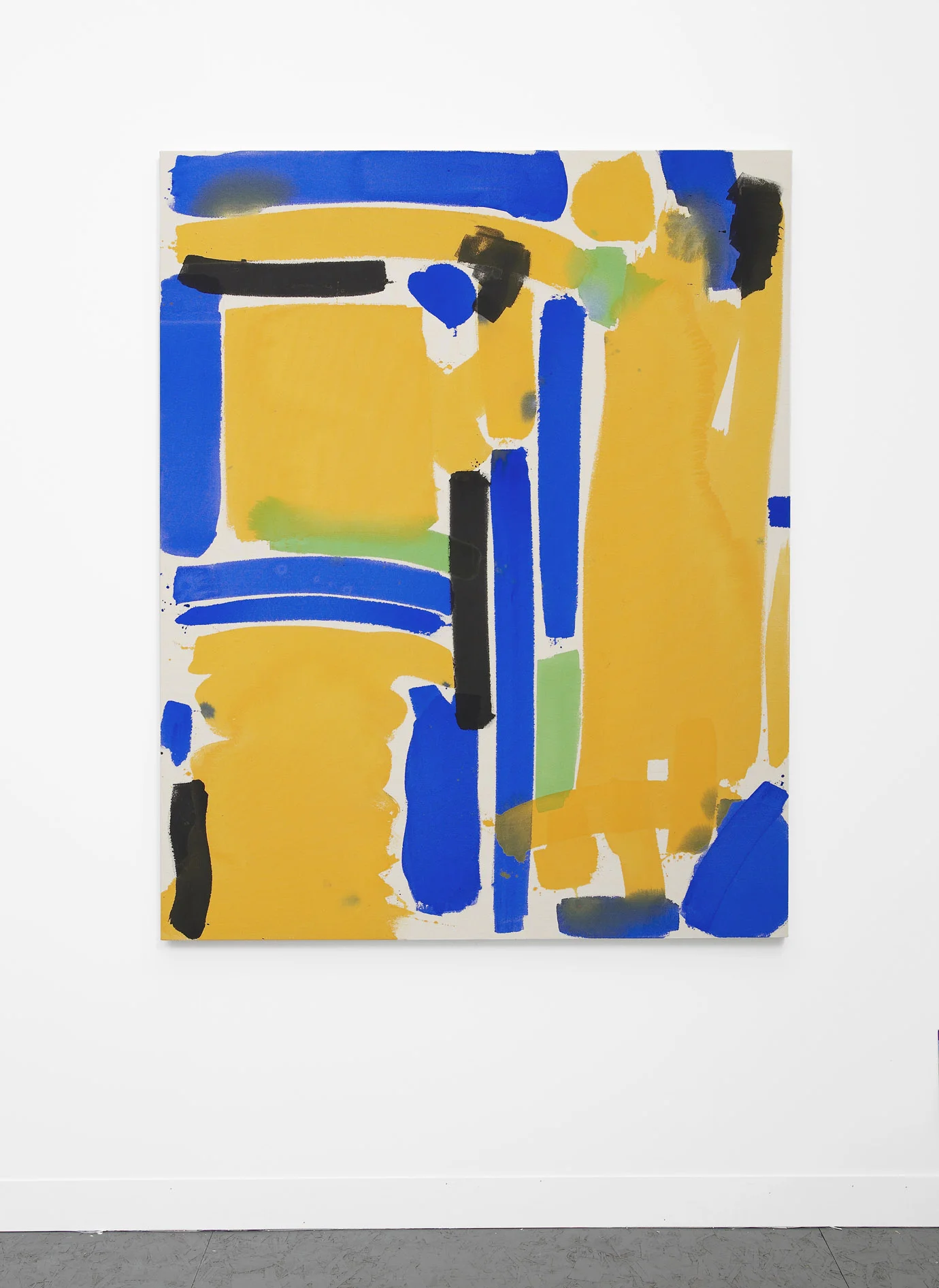 No Input (yellow, blue, green) 2013 Acrylic on canvas 152.4 x 121.9 cm / 60 x 48 in