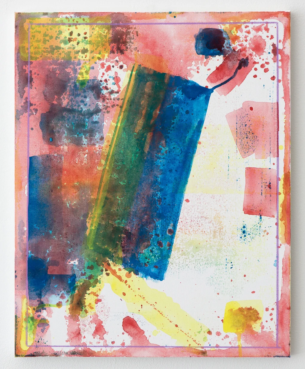 Collateral Rainbow (3 colors) 2013 Acrylic and pencil on canvas 50.8 x 40.6 cm / 20 x 16 in