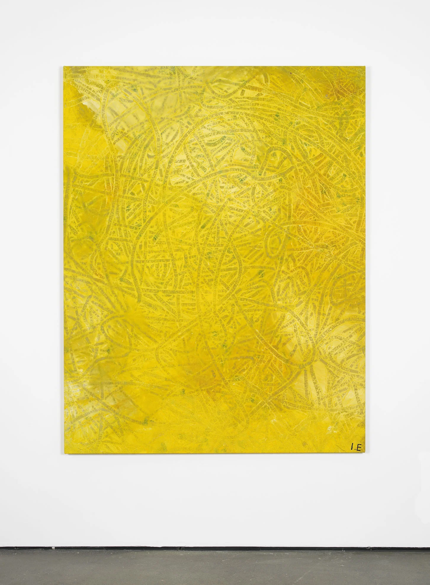 Tracks (Secret Greenland) 2013 Acrylics and latex house paint on primed linen 180 x 140 cm / 70.8 x 55.1 in